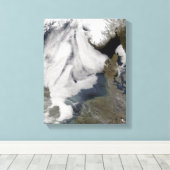 Mist in Noord-Zee 2 Canvas Afdruk (Insitu (Houten vloer))