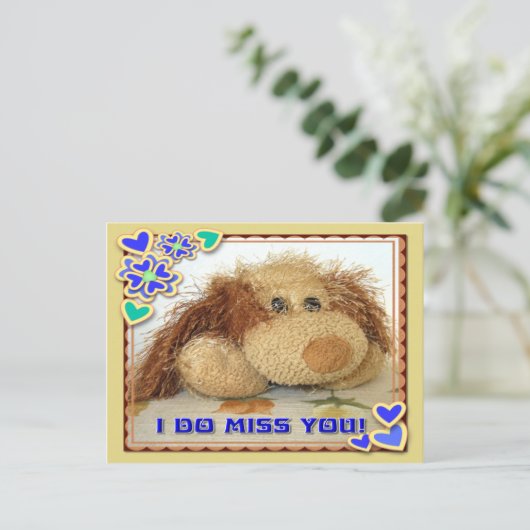 MIST JE! BRIEFKAART (Staand voorkant)