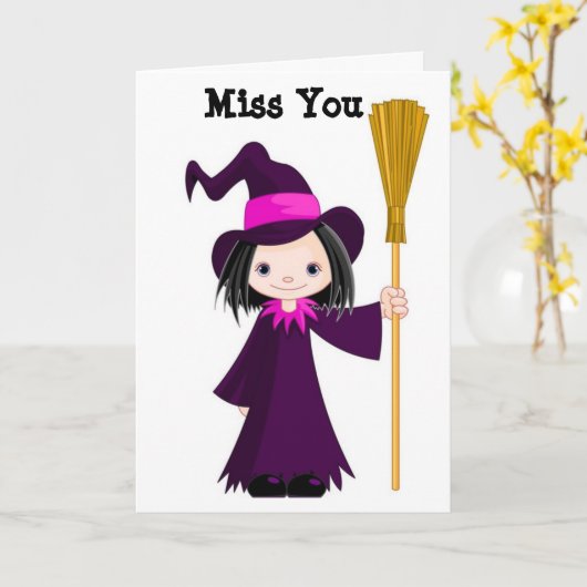 MIST JE ***LAAT JE** HAPPY/FUN HALLOIN KAART (Gele Bloem)