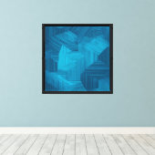 MIST Laag Frame - Temporele Roosters Canvas Afdruk (Insitu (Houten vloer))