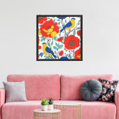 MIST Layering Accent - Folk Flora Scroll Canvas Afdruk (Insitu (Woonkamer))