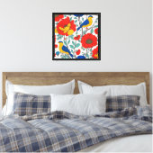 MIST Layering Accent - Folk Flora Scroll Canvas Afdruk (Insitu (Slaapkamer))