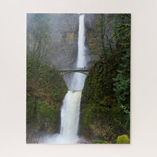 Mist & Mist of Multnomah Herfsten, Oregon - 16 x 2 Legpuzzel (Verticaal)