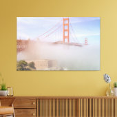 mist onder een brug canvas afdruk