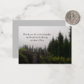 Mist op de heuvel bedankt kaart notitiekaartje (Voorkant / Achterkant in situ)