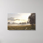 Mist op de weide canvas afdruk (Voorkant)