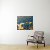 Mist op een eenzaam herfstveld wandkleed (In Situ (horizontaal))