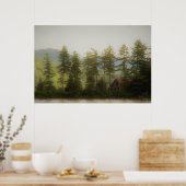 Mist op het Big Moose Lake in de Adirondacks Poster (Keuken)