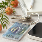 Mist op het gouden paviljoen in Kinkakuji Temple - Sleutelhanger (Voorkant Rechts)