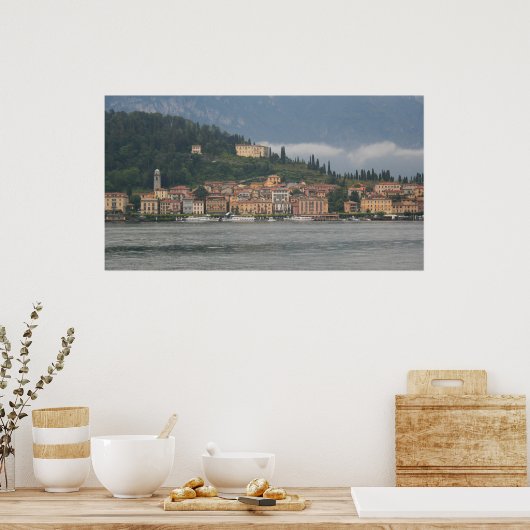 Mist op het Poster van Bellagio (Keuken)