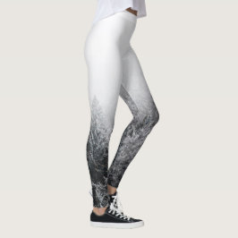 Mist over bevroren bos leggings