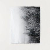 Mist over bevroren bos wandkleed (Voorkant)