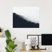 Mist over diagonale boslagen poster (Thuiskantoor)