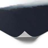 Mist over diagonale boslagen poster (Hoek)