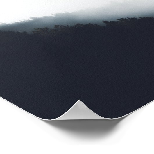 Mist over diagonale boslagen poster (Hoek)