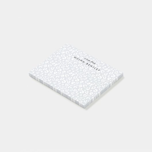 Mist | Pastel Leopard Print op maat Post-it® Notes (Schuin)