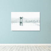 Mist rolt door de baai van San Francisco 2 Canvas Afdruk (Insitu (Houten vloer))