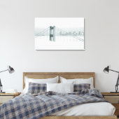 Mist rolt door de baai van San Francisco 2 Canvas Afdruk (Insitu (Slaapkamer))