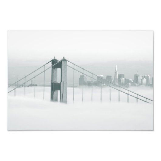 Mist rolt door de baai van San Francisco 2 Foto Afdruk (Voorkant)