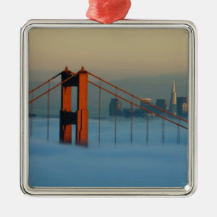 Mist rolt door de baai van San Francisco Metalen Ornament