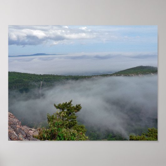 Mist rond Great Head, Acadia NP, Maine Poster (Voorkant)