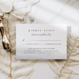 Mist RSVP-kaart met maaltijdkeuze RSVP Kaartje