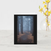 Mist Schilderachtig Bos Misty Trees Natuur 1 Kaart (Gele Bloem)