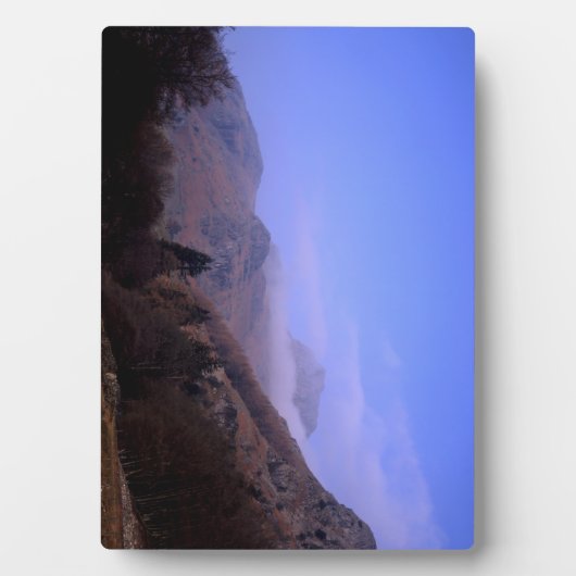 Mist The Langdale Pikes Lake District England Fotoplaat (voorkant)