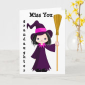 MIST U ***GRANDDAUGHTER** HAPPY/FUN HALLOIN KAART (Gele Bloem)