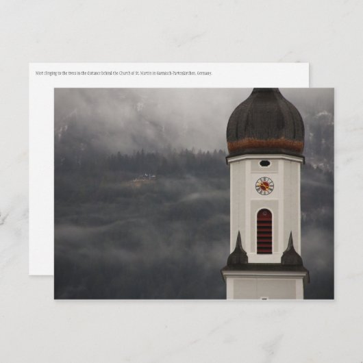 mist van Garmisch-Partenkirchen Briefkaart (Voorkant / Achterkant)