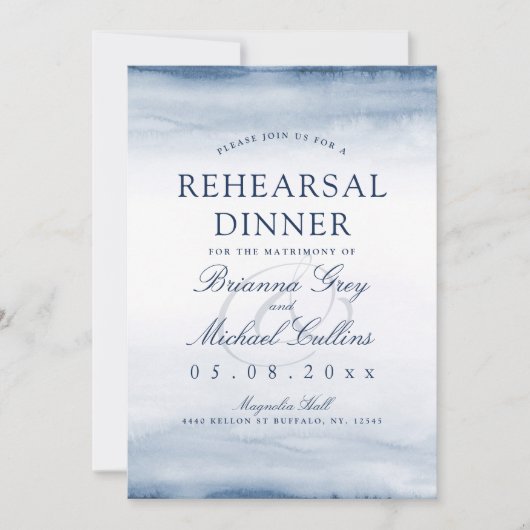 Mist van Lake Harbor | repetitie diner uitnodigen Kaart (Voorkant)