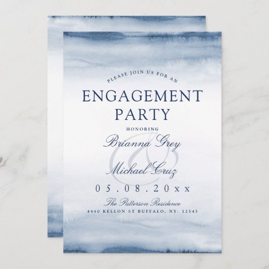 Mist van Lake Harbor | Uitnodiging voor de Verlovi (Voorkant / Achterkant)