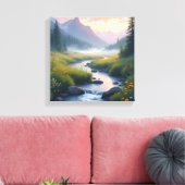 Mist van Mountains Creek Canvas Afdruk (Insitu (Woonkamer))