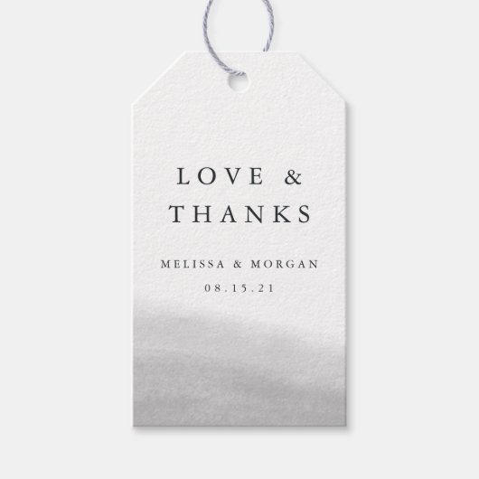 Mist Wedding Dank je wel Cadeaulabel (Voorkant)