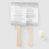 Mist Wedding Program Handwaaier (Voorkant en achterkant)