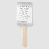 Mist Wedding Program Handwaaier (Achterkant)