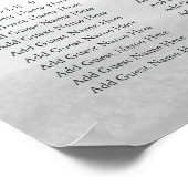 Mist Wedding Seating Chart Poster (Hoek)