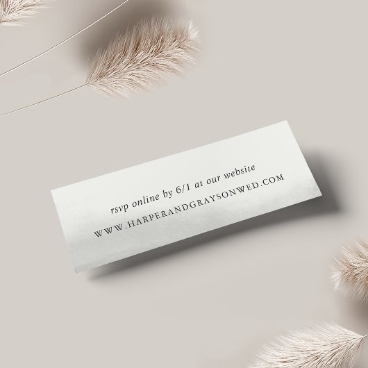 Mist Wedding Website RSVP-kaarten Mini Visitekaartjes