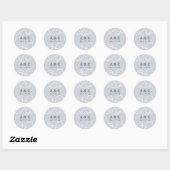 Mist | Zeewaardig Trouwmonogram Ronde Sticker (Vel)