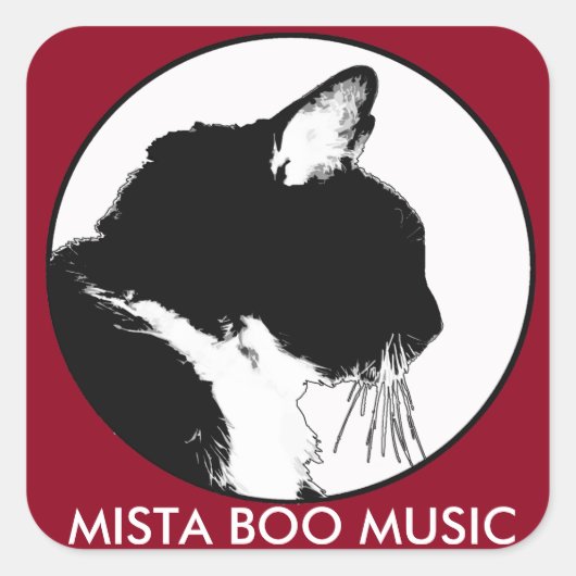 MISTA BOO MUZIEK STICKERS (Voorkant)