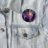 Mista SCARY Bright Paarse Dragon Button (In situ)