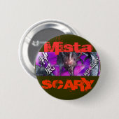 Mista SCARY Bright Paarse Dragon Red Button (Voorkant /achterkant)