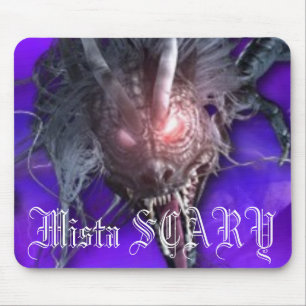 Mista SCARY Dragon Paars Mousepad - Gepersonalisee Muismat