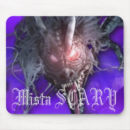 Mista SCARY Dragon Paars Mousepad - Gepersonalisee Muismat (Voorkant)