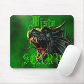 Mista SCARY Green Dragon Logo Mousepad Muismat (Met muis)