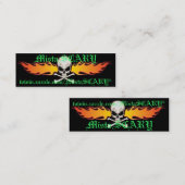 Mista SCARY Skull & Flames Profile Visitekaartje (Voorkant / Achterkant)