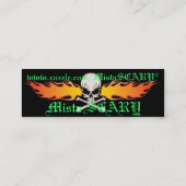 Mista SCARY Skull & Flames Profile Visitekaartje (Achterkant)
