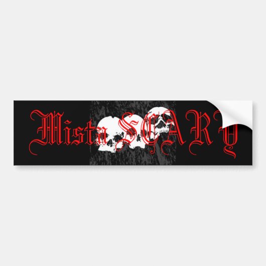 Mista SCARY Skulls Logo Bumpersticker - Gepersonal (Voorkant)