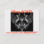 Mista SCARY Winged Skull 2-side Profile Card Visitekaartje (Achterkant)