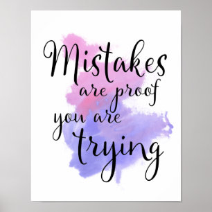 Mistaing Quote Classroom Craft Room Poster